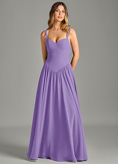 Azazie Evadina Suknie dla druhen Linia A Gorset Szyfon Do ziemi Sukienka image5