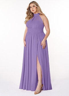 Azazie Iman Bridesmaid Dresses Tahiti A-Line A-Line Ruched Chiffon Dress image3
