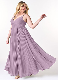 Azazie Raychelle Bridesmaid Dresses Wisteria A-Line V-Neck Chiffon Dress image9