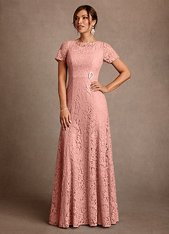 Azazie Sheffield Abiti per la Madre della Sposa Abito A-Line in Chiffon Pizzo Rosetta image2
