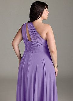 Azazie Charlize Bridesmaid Dresses Tahiti A-Line One Shoulder Chiffon Dress image13