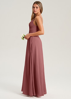 Azazie Terese Bridesmaid Dresses Amethyst A-Line Pleated Chiffon Dress image4