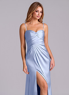 Azazie Sabrine Final Sale Ice A-Line Sweetheart Neckline Stretch Satin Dress image6