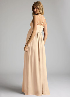 Azazie Emree Maternity Bridesmaid Dresses A-Line Chiffon Floor-Length Dress image5
