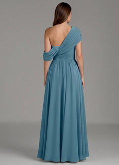 Azazie Nyah Abiti da Damigella Abito A-Line in Chiffon Spalle Scoperte Bermuda image2