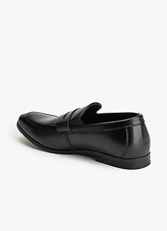 front Men's Leather Penny Loafers