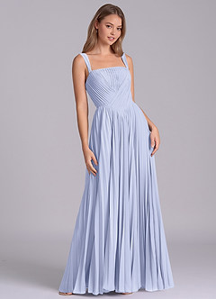 Azazie Mina Jurken voor bruidsmeisjes Jurk van Chiffon met A-Lijn Geplooid Lavendel image5