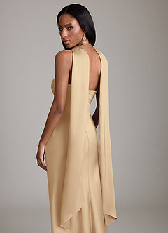 Azazie Saylor 신부 들러리 드레스 인어 스트랩리스 스트레치 새틴 바닥 길이 드레스 image7