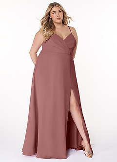 Azazie Everleigh Bridesmaid Dresses Desert Rose A-Line Sweetheart Pleated Chiffon Dress image8