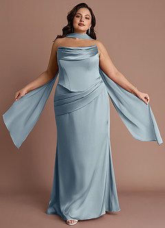 Sorrel Powder Blue Corset Two-Piece Sets image10