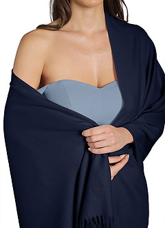 front Solid Fringe Shawl