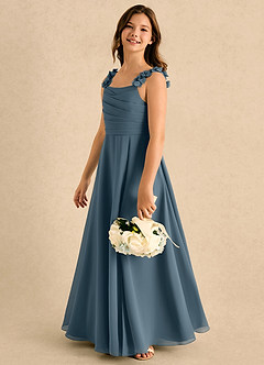 Azazie Masie Girls Formal Flower Girl Dresses Twilight A-Line Pleated Chiffon Dress image6