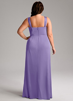 Azazie Denice Bridesmaid Dresses Tahiti Sheath Pleated Stretch Satin Dress image11
