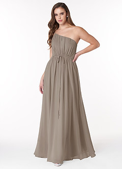 Azazie Hoya Final Sale Flowy One Shoulder Chiffon Bridesmaids Dress image1