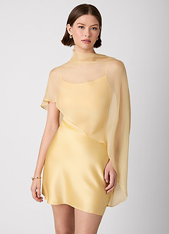 Crystle Blonde 100% Washable Silk Mini Dress | Azazie Crystle Blonde 100% Washable Silk Mini Dress | Azazie