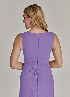 Azazie Manuella Mother of the Bride Dresses Tahiti A-Line V-Neck Pleated Chiffon Dress image9