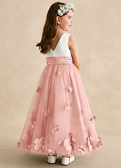 Azazie Vi Flower Girl Dresses Rosette A-Line Sleeveless Tulle Dress image4