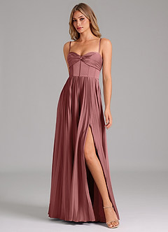 Azazie Tyla Bridesmaid Dresses Amethyst A-Line Sweetheart Neckline Stretch Satin Dress image4