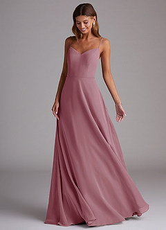 Azazie Marley Bridesmaid Dresses Vintage Mauve A-Line Off the Shoulder Chiffon Convertible Dress image5