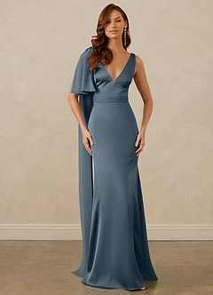 Christian Siriano Bridal for Azazie 1011 Bridesmaid Dresses Twilight Mermaid Bow Stretch Satin Dress image1