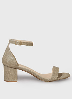 One-Strap Buckle Block Heel Sandals