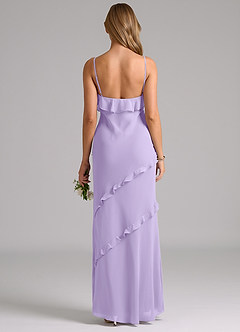 Azazie Nancie Bridesmaid Dresses Lilac Mermaid Ruched Chiffon Dress image2