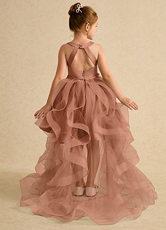 Azazie Julietta Blumenmädchenkleider Ballkleid Cabrio Tüll Kleid Bronzer image1