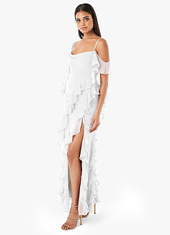 Francesca White Ruffle Gown image2