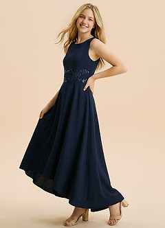 front Azazie Aurelia Junior Formal Dress