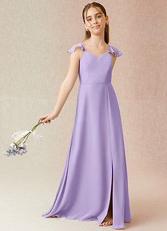 Azazie Everett Junior Lilac A-Line Chiffon Dress image1