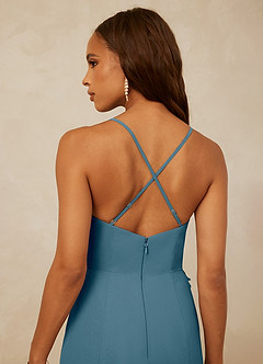 Christian Siriano Bridal for Azazie 1006 Bridesmaid Dresses Bermuda Mermaid Ruched Chiffon Dress image7