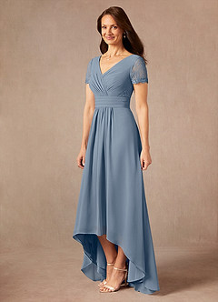 Azazie Polly Mother of the Bride Dresses Twilight A-Line Lace Chiffon Dress image6