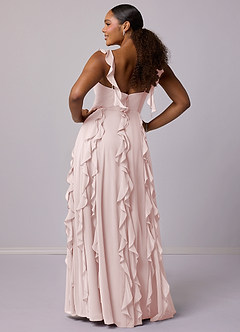 Barbie ♥ Azazie Bridesmaid Dresses Blushing Pink A-Line with Pockets Chiffon Dress image8