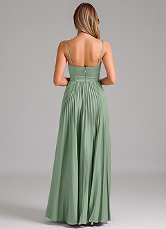 Azazie Akiko Bridesmaid Dresses Matcha A-Line Sweetheart Neckline Stretch Satin Dress image2