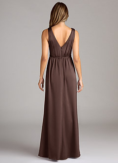 Azazie Tanicia Brudtärnklänningar Klä av A-Linje i Stretch Satin Plisserad Ganache image2