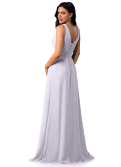 Azazie Pierrette Bridesmaid Dresses Fog A-Line Pleated Chiffon Dress image25