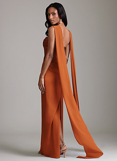 Azazie Sonora Suknie dla druhen Osłona Bez ramiączek Satyna elastyczna Do ziemi Sukienka image2