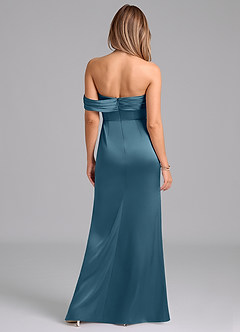 Azazie Lisbeth Bridesmaid Dresses Bermuda Mermaid Off the Shoulder Stretch Satin Convertible Dress image7