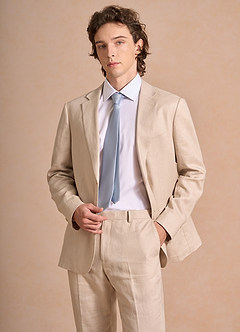 Harrison Tan 100% Linen Suit Jacket