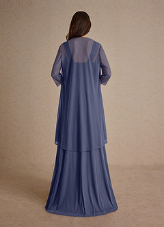 Azazie Clinton Mother of the Bride Dresses Stormy A-Line Pleated Mesh Dress image3