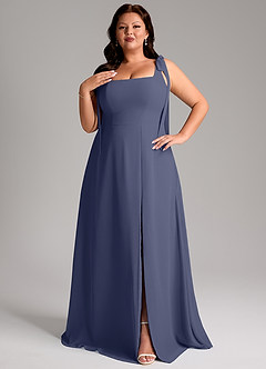 Azazie Debra Brautjungfernkleider Wandelbar A-Linie mit Taschen Chiffon Kleid Sturm image10