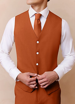 front James Gebranntes Orange Anzugweste