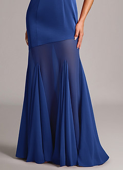 Azazie Uma Final Sale Royal Blue Mermaid Strapless Chiffon Convertible Dress image6