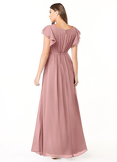 Azazie Daphne Modest Bridesmaid Dresses A-Line Ruffled Chiffon Floor-Length Dress image6