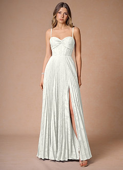 Akiko White Pleated Maxi Dress image5