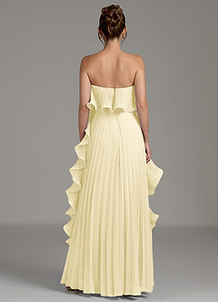 Azazie Alexia Bridesmaid Dresses Lemon Sorbet A-Line Ruched Chiffon Dress image7