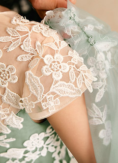 Azazie Dandelion Flower Girl Klänningar Klä Balklänning i Spets image8