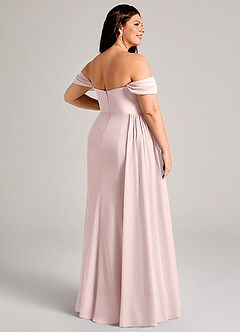 Azazie Amyra Jurken voor bruidsmeisjes Converteerbaar Jurk van Chiffon met Kolom Off the Shoulder Blozend Roze image13