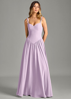 Azazie Evadina Suknie dla druhen Linia A Gorset Szyfon Do ziemi Sukienka image5