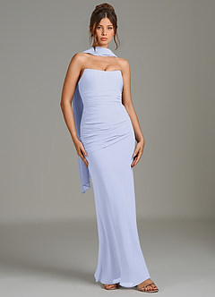 Azazie Whitley Jurken voor bruidsmeisjes Jurk van Chiffon met Zeemeermin Strapless Lavendel image1